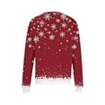 thumbnail image 6 of Lorytime Sweatshirt for Women Oversized Christmas Snowflakes Print Shirt Crew Neck Long Sleeve Pullover Loose Tops, 6 of 6