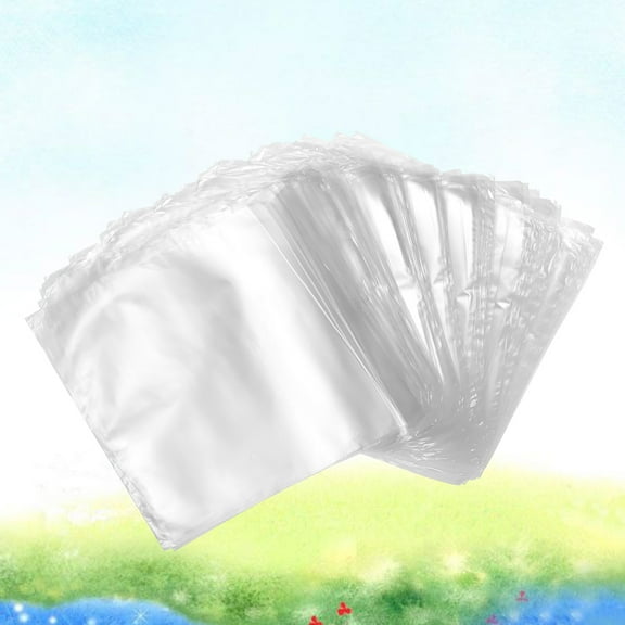 HAKIDZEL Heat Shrink Film Bags 100Pcs Transparent Pof for Soaps Bath Bombs Diy Crafts 10.22X7.07X0.04in