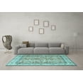 thumbnail image 3 of Ahgly Company Indoor Rectangle Oriental Light Blue Traditional Area Rugs, 8' x 12', 3 of 4