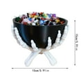 thumbnail image 3 of Halloween Skeleton Candy Bowl - Skeleton Hands Bowl Stand - Plastic Skull Hand Dish Holder for Home Bar Desktop Decoration - Figurine Tray,Gothic Halloween Display Holder for Candy, Decor or Trinkets, 3 of 6
