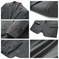 thumbnail image 6 of ETHAN 3 Pieces Boys Suits for Wedding Prom Deep Grey Tuxedo Outfit Elegant Slim Fit Formal for Boys 8, 6 of 7