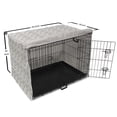 thumbnail image 6 of Leaves Dog Crate Cover, Monochromatic Sketch Drawing of Symmetric Wavy and Leafy Branches Image, Easy to Use Pet Kennel Cover Small Dogs Puppies Kittens, 7 Sizes, Charcoal Grey and White, by Ambesonne, 6 of 6