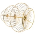 thumbnail image 3 of WRISTBIQUE Golden Metal Fruit Basket with 3 Tier Hollow Mesh Design for Fresh Fruit Storage, 3 of 8