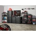thumbnail image 4 of Hyper Tough 4-Shelf Plastic Garage Storage Utility Cabinet, Black, Model HT-4SHFF-CABT, 4 of 8