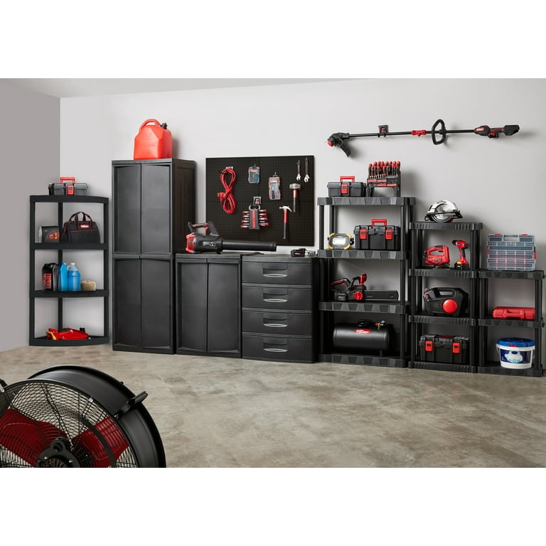 Plastic 4 Drawer Cabinet Storage Organizer Home Office Garage Shop