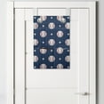 thumbnail image 2 of Sports Hanging Pocket Organizer, Baseball Patterns on Vertical Striped Background Stars Design, Printed Polyester Storage Bag with Pockets, 14" x 20", Night Blue Red White, 2 of 2
