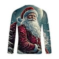 thumbnail image 5 of Handshe Men's Casual Long Sleeve Shirts, Fashionable Christmas Print Athletic Top for Holiday, Party Wear, Everyday Stylish Outfit, 5 of 5