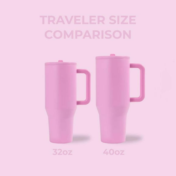 Hydro Jug 32oz Water Bottle – Leak-Proof, Reusable, Insulated Stainless Steel Tumbler with Handle(Pink)