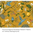 thumbnail image 3 of JJCOITR Mustard Yellow Vintage Curtains Drapes Grommet Luxury Whimsical Floral Lemon Hummingbird Mid Century Colorful Blackout Drapes for Living Room Bedroom,1 Panels, 52"x84", 3 of 10