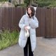 thumbnail image 2 of Abrigos de invierno nuevos, chaqueta acolchada para mujer, versión coreana, parka informal lisa y sencilla, resistente al viento, gruesa y cálida, chaquetas de plumón de longitud media, 2 of 4