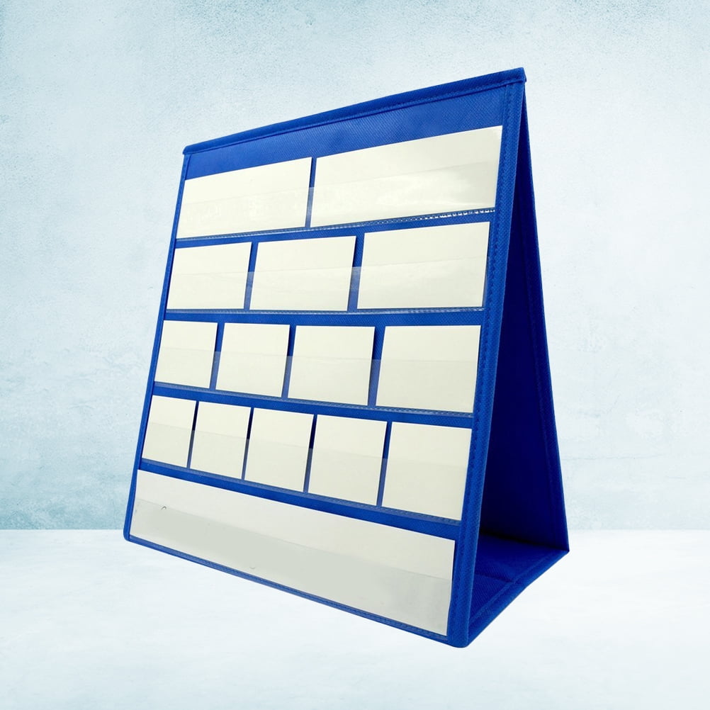 Hongchegh Tabletop Pocket Chart w/ 20 Dry Erase Cards & Strips
