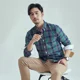 thumbnail image 3 of Camisa De Casual A Cuadros Slim Fit Manga Larga Para Hombre, 3 of 8