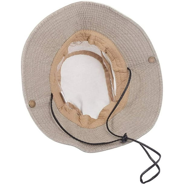Akmi Men Wide Brim Sun Hat Fishing Safari Hiking Hats Uv Protection Cotton Bucket Hat Beach Hat
