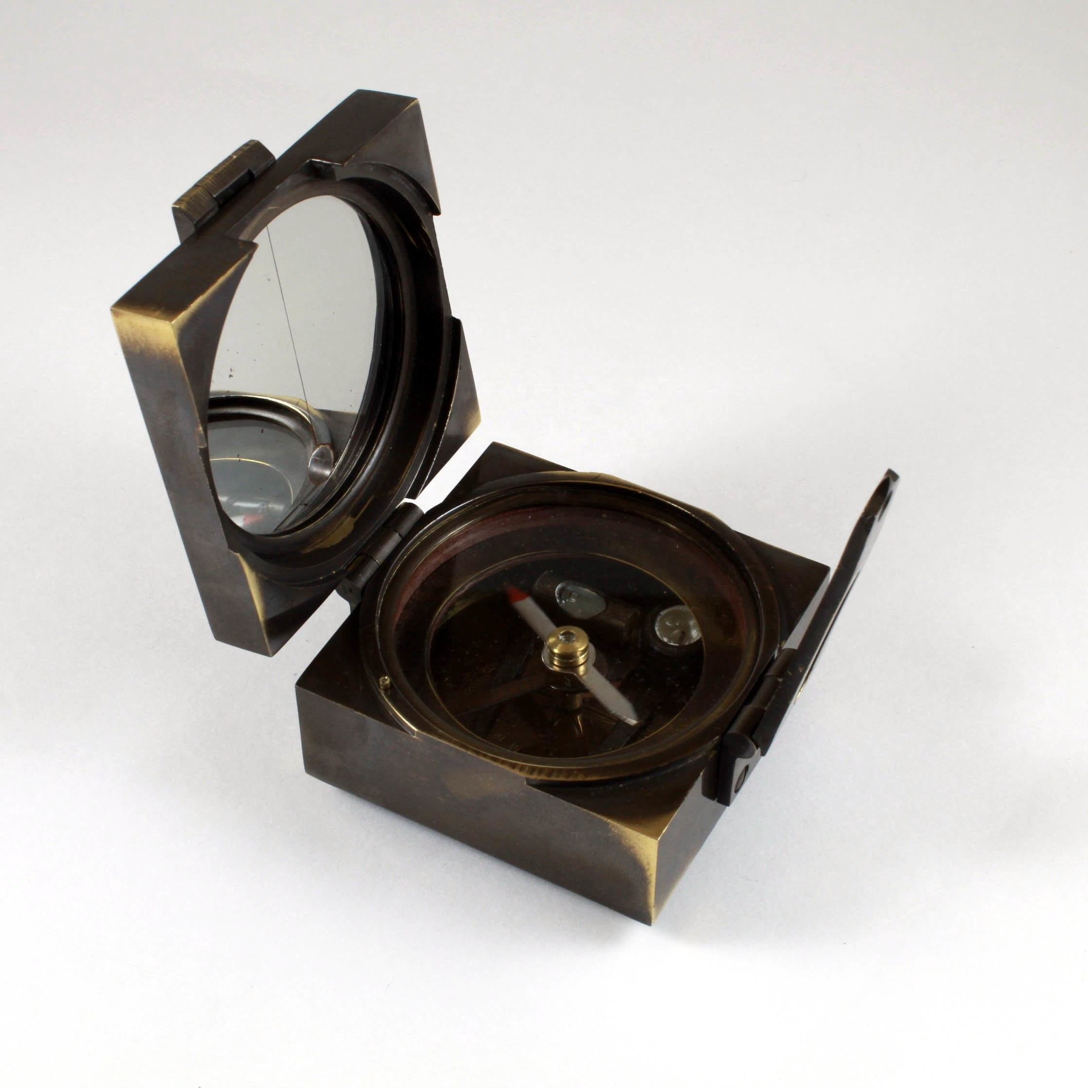Antique Style 2\" Brunton Directional Compass Brass Nautical Finish Metal Instrument