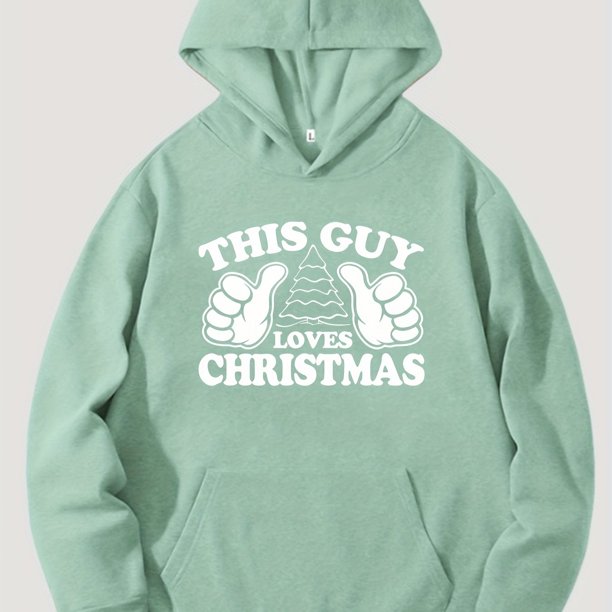 Esta Sudadera Con Capucha Con Estampado Navideño De Guy Love, Sudaderas Con Capucha Para Hombres, Sudadera Con Capucha De Diseño Gráfico Informal Para Hombres Con Bolsillo De Canguro, Ropa De Calle Pa