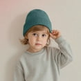 thumbnail image 3 of Ugoldhm Toddlers Warm Winter Beanie Hat - Solid Color Elastic Cuff Cotton Knit Hats for Outdoor Activity, 3 of 6