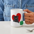 thumbnail image 4 of CafePress - Black Pug Heart Large Mug - 15 oz Ceramic Large White Novelty Mug, 4 of 6