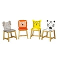 thumbnail image 4 of Kids Table and Chairs, 5 Pieces Kiddy Table and Chair Set Cartoon Animals Wood Table Chair Set, Multi-color, 4 of 6