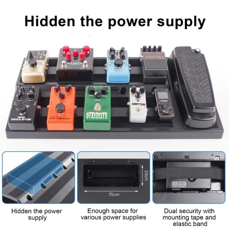 CEORPER Modular Effects Pedal Board Easy Setup Plastic Construction for Musicians