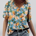 thumbnail image 3 of T-shirts Graphiques pour Femmes T-Shirts de Mode pour Femmes Imprimés Décontractés Col en V Manches Courtes T-Shirts Amples Hauts Manches Courtes pour Femmes Hauts Manches Courtes pour Femmes Soyez Gentille T-Shirts pour Femmes, 3 of 4
