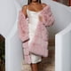 thumbnail image 4 of Chaquetas para mujer Tallas grandes Abrigo corto de imitación Cálido Furry FauxLong Chaqueta de manga larga Prendas de abrigo Odeerbi ODB-3, 4 of 9