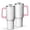 Pink-1, variant on Floral 40oz Tumbler– Stainless Steel Insulated Tumbler with Handle and Straw, Large Capacity Travel Cup for Hot & Cold Drinks,Thanksgiving,Christmas, Spring,Flower