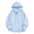 thumbnail image 2 of pstuiky camisas de manga larga para hombre, Blusa/camiseta informal de manga larga con capucha y cordón de color liso para hombre camisetas de hombre l, 2 of 5