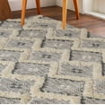thumbnail image 6 of Superior Evren Hand-Tufted Cotton/Wool Textured Geometric Dove/Gray Farmhouse Area Rug, 6' x 9', 6 of 7