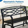thumbnail image 2 of Gymax 2-Person Glider Bench w/ Metal Frame Armrests Geometric Backrest Outdoor, 2 of 6