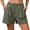 Army Green, variant on Tqcoqu Women's Casual Shorts Pleated High Waist Wide Leg Summer Elastic Comfy Trendy Shorts with Pockets,Country of Origin: Imported,Women's M-XXXXL