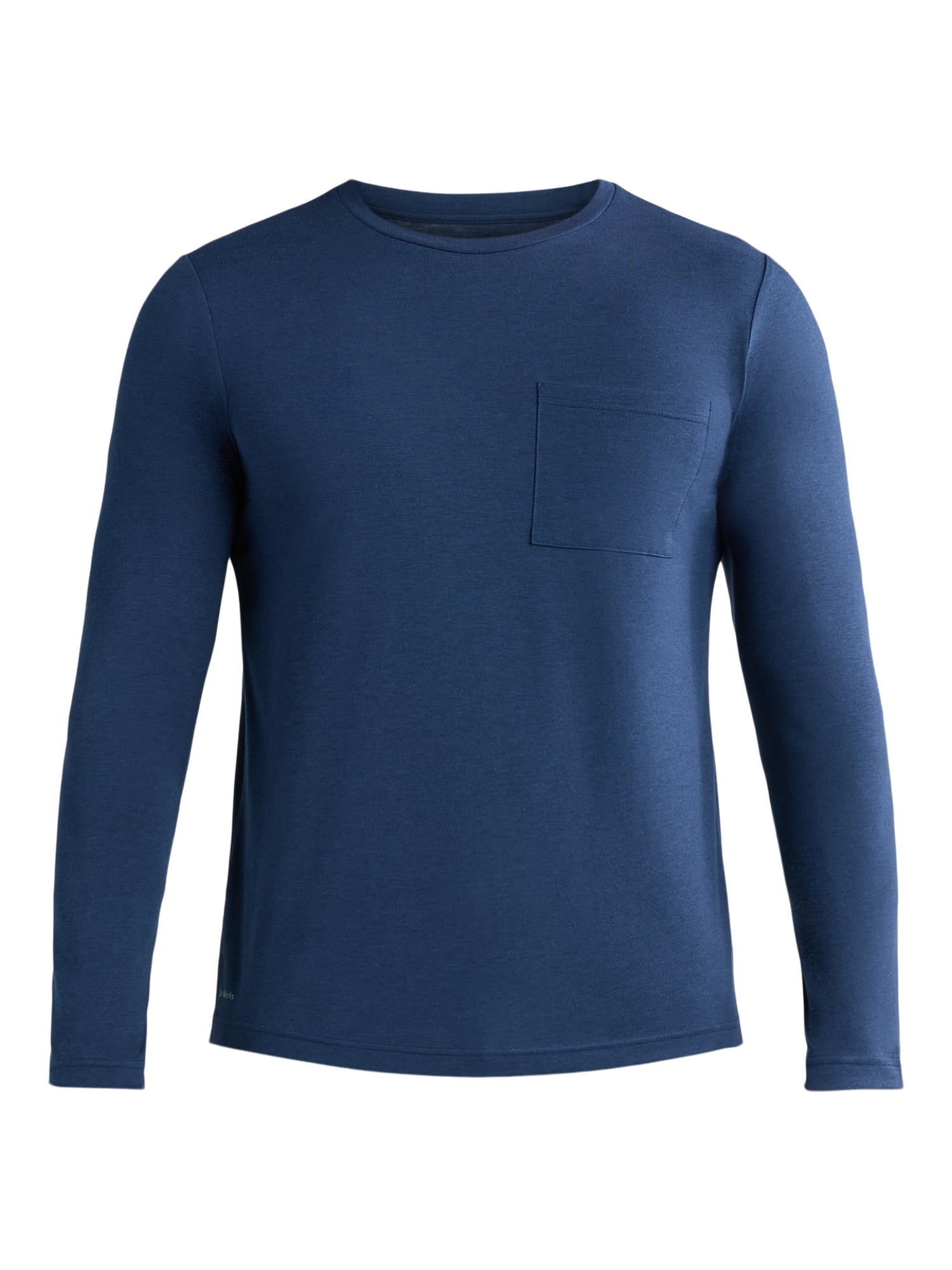 Athletic Works Men's and Big Men's Tri Blend Long Sleeve Pocket Tee, Sizes XS-5XL