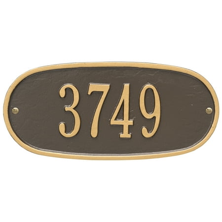 Oval Plaque - Std Wall - One Line- Bronze/Gold