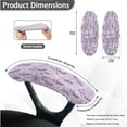 thumbnail image 6 of FKELYI 4 Pcs Set Office Chair Slipcovers with Removable Arm Rest Covers Stretchable Swivel Computer Chair Cover Breathable Armchair Protector Purple Lavender Print Home Decor, 6 of 7