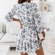 thumbnail image 5 of Vestido HUOGUO, estampado casual con cuello en V a la moda para mujer, 5 of 5