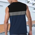 thumbnail image 4 of Vedolay Tube Tops for Men's V Neck Tank Top Sleeveless Beach Summer Casual Shirt Tops,Navy 3XL, 4 of 5