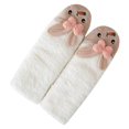 thumbnail image 3 of Winter Socks for Women Fall Fashion Must Haves Fuzzy Toe Warmers Cotton Crew Girls Socks White, 3 of 4