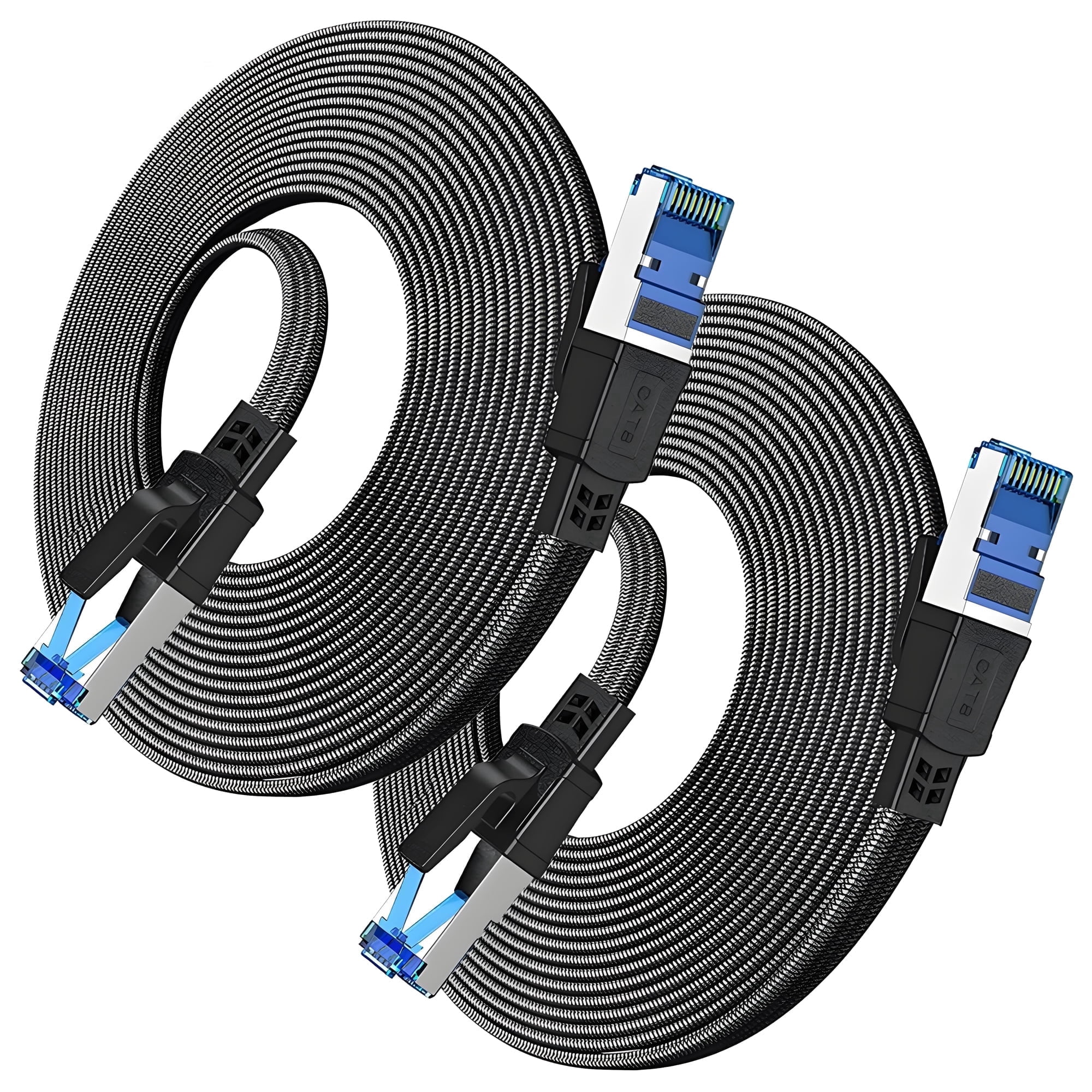 ROFAY Indoor 6' RJ45 to RJ45 Cat 8 Ethernet Cable, 2 Count, 2 Pack