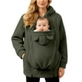 thumbnail image 5 of mgoYE Women's Zip Up 3 in 1 Maternity Ba’by Wearing Hoodie Sweatshirt Jacket(AG,2XL), 5 of 7
