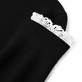 thumbnail image 4 of Fesfesfes Girls Lace Trim Crew Neck Top Brushed Long Sleeve Shirt, Warm Winter Base Layer for School Casual Wear Ages 10-15 Years, 4 of 9