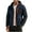 Navy, variant on Men's Solid Color Outdoor Jacket with Zipper Pockets & Fleece Lining - Windproof & Water-Resistant, Insulated for Cold Weather Great for Adventures