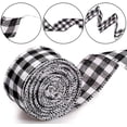 Buffalo Plaid Ribbons Wired Edges, 2 Rolls Black and White Checkered ...
