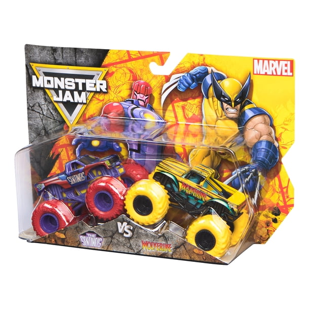 Monster Jam, Marvel The Sentinels Vs. Wolverine Die-Cast Trucks, 1