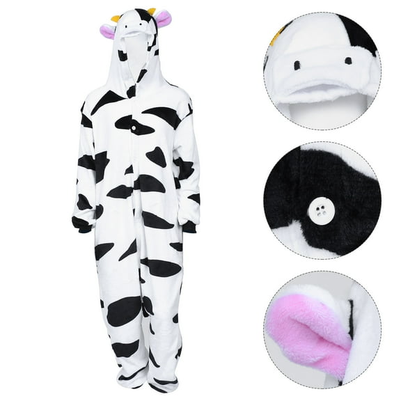 FOMIYES 1Pc Flannel Fabric Cartoon Pajamas Unisex Design for Men Women Cosplay Autumn Winter Days