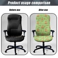 thumbnail image 4 of SCRAWLGOD Groundhog Carrot Green Computer Office Chair Cover Easy to Install Comfortable Boss Chair Slipcovers Washable Breathable Chair Covers for Office Desk Chairs, L, 4 of 7