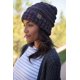 thumbnail image 4 of Gorro holgado de punto trenzado de gran tamaño, suave y grueso, cálido y de moda, 4 of 5