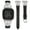 Black/Silver, variant on Toyouths Slim Leather, Versa 2/Versa/Versa Lite Smartwatch Watch Band, 5.3"-7.5", Diamonds