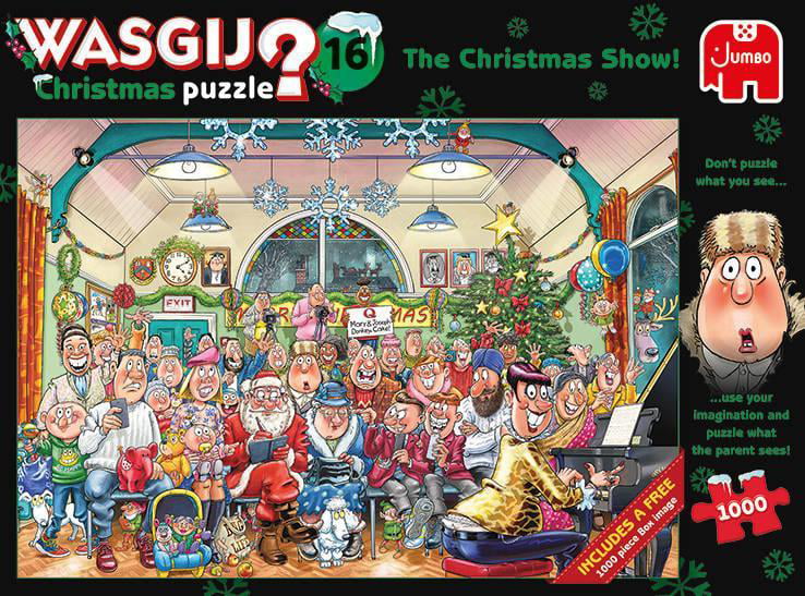 Wasgij Christmas no 16 2 x 1000 Piece Puzzle "The Christmas Show".New and Sealed 
