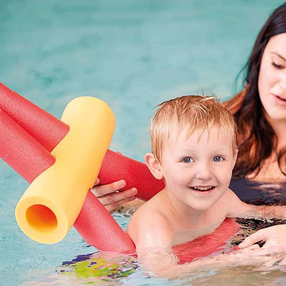 Alomejor Connecteur Pour Nouilles De Piscine EPE – Lot De 3 Pièces – 2 Trous Croisés – Jaune Ou Bleu – 30 Cm – Flotteur Polyvalent