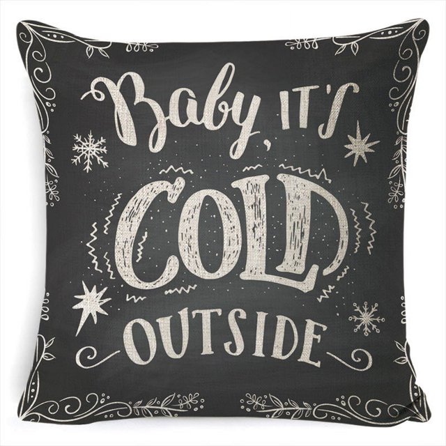 Funda de almohada navideña Funda de cojín de lino estilo hogareño para sofá Funda de almohada