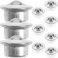 thumbnail image 4 of MasteelfCA 10 Pcs Base Universelle en Acier Inoxydable Roulements à Billes Métalliques Roulettes Montées Roulements de Transfert, 4 of 8